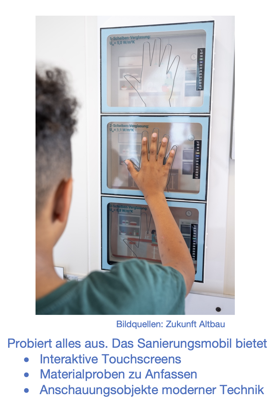 Beratung und Sanierungsmobil von Zukunft Altbau