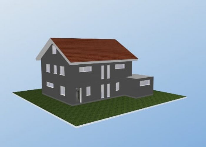 Gebäude als CAD Modell aus Planungssoftware HottCad